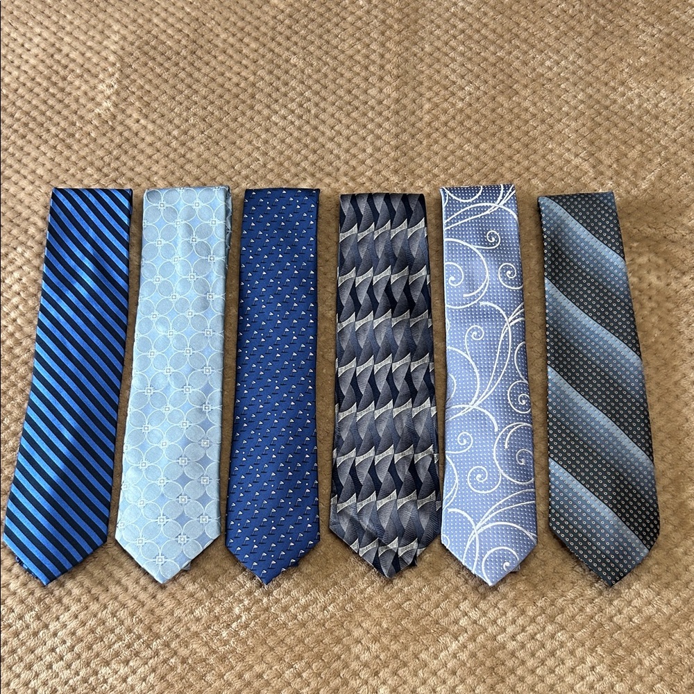 Bundle of 6 Blue Ties